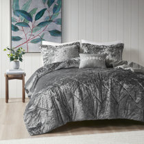 gray velvet comforter